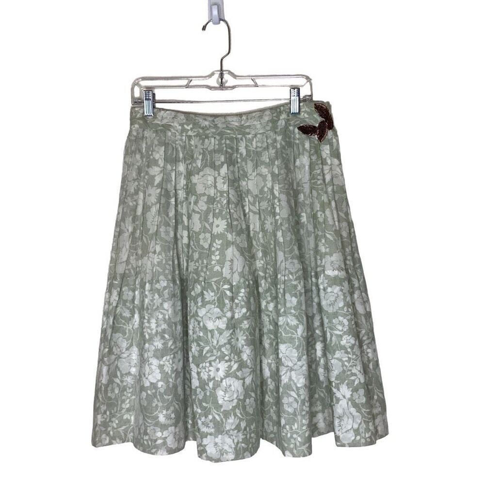 Wyeth by Todd Magill Cottagecore, Whimsical Floral Beaded Skirt Size 6